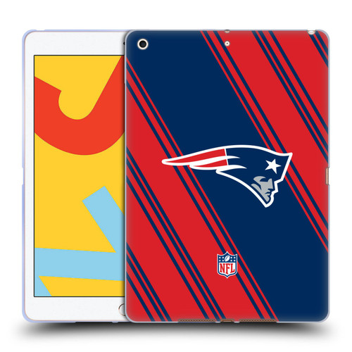 NFL New England Patriots Artwork Stripes Soft Gel Case for Apple iPad 10.2 2019/2020/2021