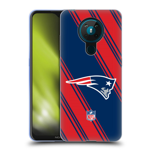 NFL New England Patriots Artwork Stripes Soft Gel Case for Nokia 5.3