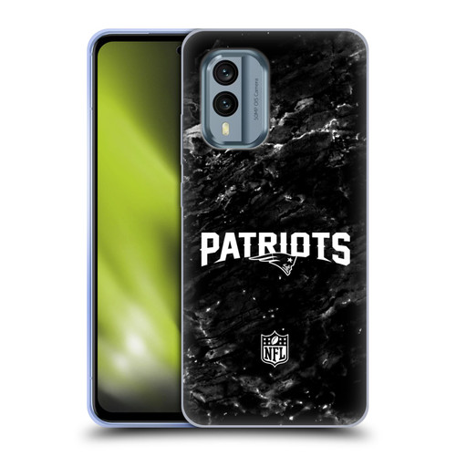 NFL New England Patriots Artwork Marble Soft Gel Case for Nokia X30
