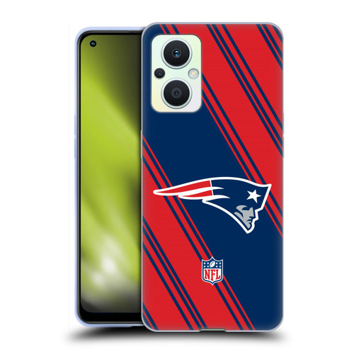 NFL New England Patriots Artwork Stripes Soft Gel Case for OPPO Reno8 Lite