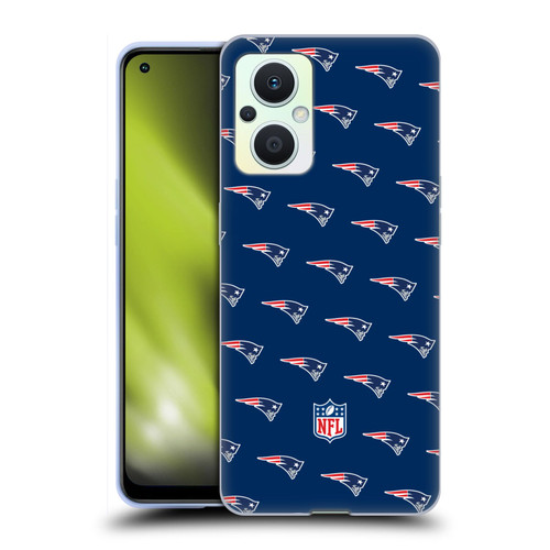 NFL New England Patriots Artwork Patterns Soft Gel Case for OPPO Reno8 Lite