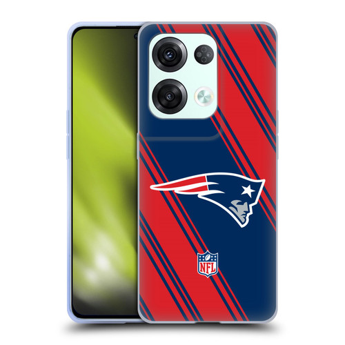NFL New England Patriots Artwork Stripes Soft Gel Case for OPPO Reno8 Pro