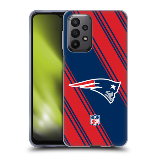 NFL New England Patriots Artwork Stripes Soft Gel Case for Samsung Galaxy A23 / 5G (2022)