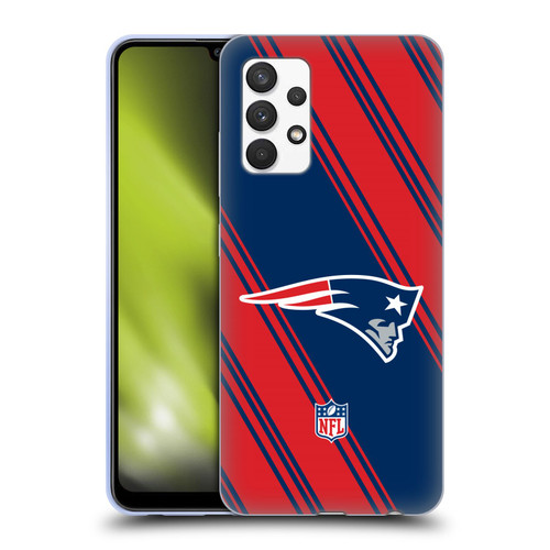 NFL New England Patriots Artwork Stripes Soft Gel Case for Samsung Galaxy A32 (2021)