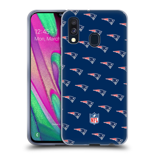 NFL New England Patriots Artwork Patterns Soft Gel Case for Samsung Galaxy A40 (2019)