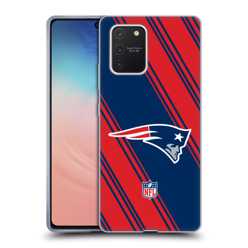 NFL New England Patriots Artwork Stripes Soft Gel Case for Samsung Galaxy S10 Lite