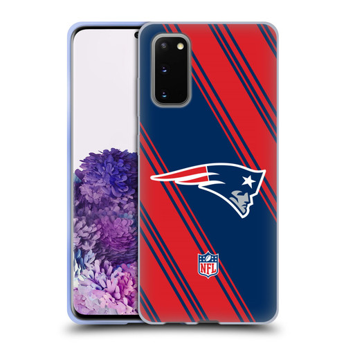 NFL New England Patriots Artwork Stripes Soft Gel Case for Samsung Galaxy S20 / S20 5G