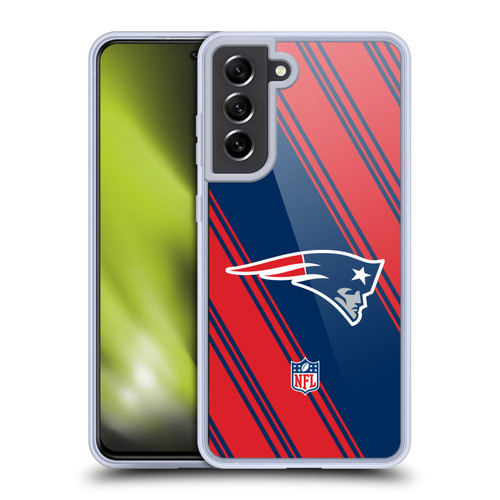 NFL New England Patriots Artwork Stripes Soft Gel Case for Samsung Galaxy S21 FE 5G