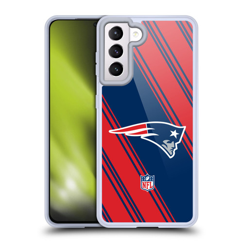 NFL New England Patriots Artwork Stripes Soft Gel Case for Samsung Galaxy S21 5G