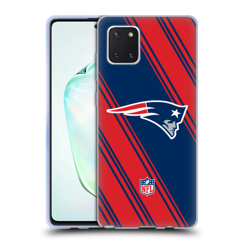 NFL New England Patriots Artwork Stripes Soft Gel Case for Samsung Galaxy Note10 Lite