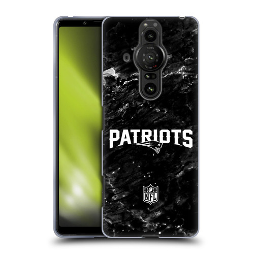 NFL New England Patriots Artwork Marble Soft Gel Case for Sony Xperia Pro-I