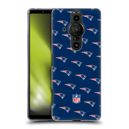 NFL New England Patriots Artwork Patterns Soft Gel Case for Sony Xperia Pro-I