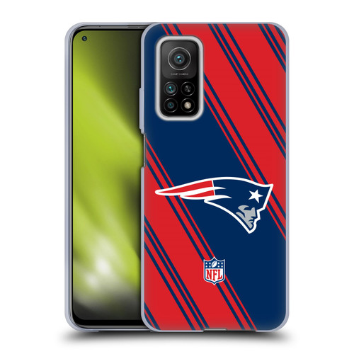 NFL New England Patriots Artwork Stripes Soft Gel Case for Xiaomi Mi 10T 5G