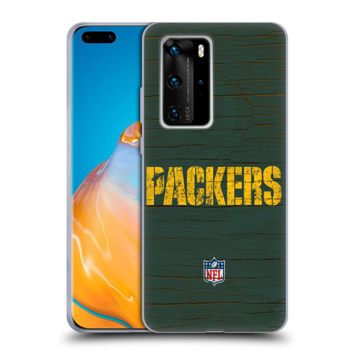NFL Green Bay Packers Logo Distressed Look Soft Gel Case for Huawei P40 Pro / P40 Pro Plus 5G