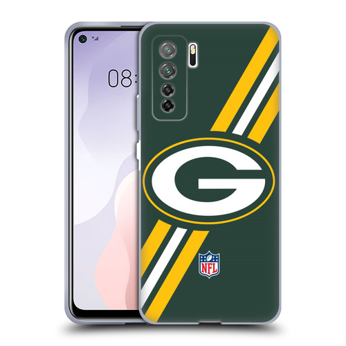NFL Green Bay Packers Logo Stripes Soft Gel Case for Huawei Nova 7 SE/P40 Lite 5G