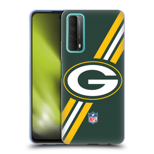 NFL Green Bay Packers Logo Stripes Soft Gel Case for Huawei P Smart (2021)