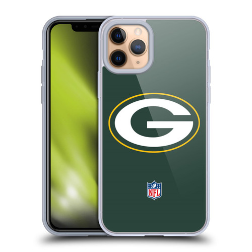 NFL Green Bay Packers Logo Plain Soft Gel Case for Apple iPhone 11 Pro & MagSafe