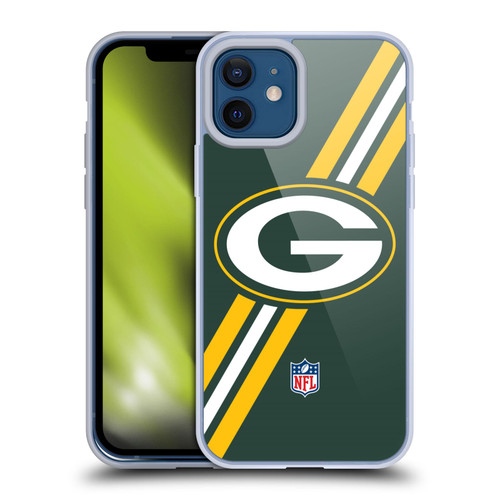 NFL Green Bay Packers Logo Stripes Soft Gel Case for Apple iPhone 12 / iPhone 12 Pro & MagSafe