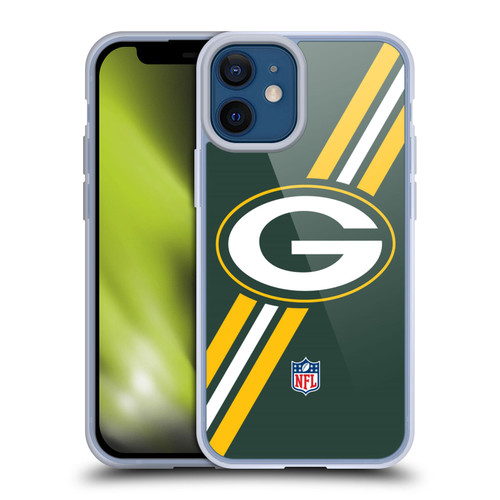 NFL Green Bay Packers Logo Stripes Soft Gel Case for Apple iPhone 12 Mini & MagSafe