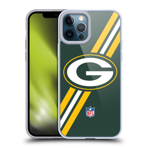 NFL Green Bay Packers Logo Stripes Soft Gel Case for Apple iPhone 12 Pro Max & MagSafe