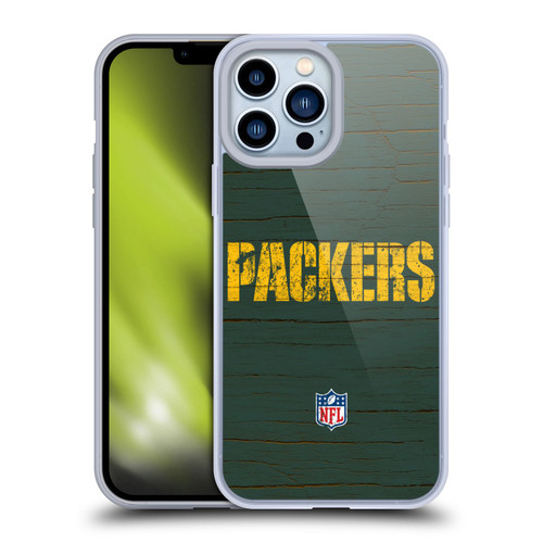 NFL Green Bay Packers Logo Distressed Look Soft Gel Case for Apple iPhone 13 Pro Max & MagSafe