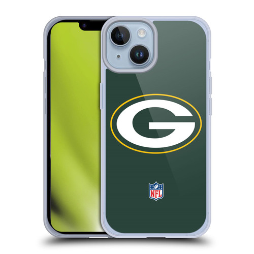 NFL Green Bay Packers Logo Plain Soft Gel Case for Apple iPhone 14