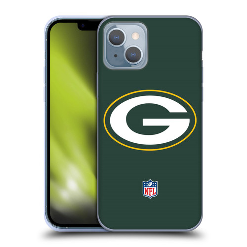 NFL Green Bay Packers Logo Plain Soft Gel Case for Apple iPhone 14