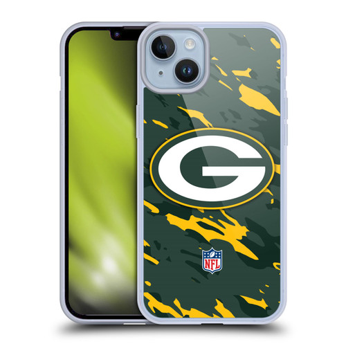 NFL Green Bay Packers Logo Camou Soft Gel Case for Apple iPhone 14 Plus & MagSafe