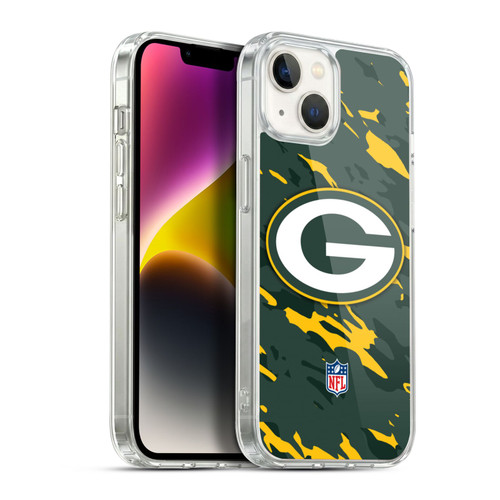 NFL Green Bay Packers Logo Camou Soft Gel Case for Apple iPhone 14 Plus & MagSafe