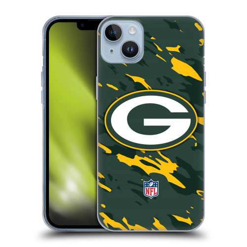 NFL Green Bay Packers Logo Camou Soft Gel Case for Apple iPhone 14 Plus