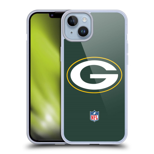 NFL Green Bay Packers Logo Plain Soft Gel Case for Apple iPhone 14 Plus