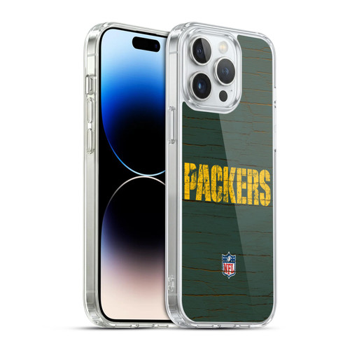 NFL Green Bay Packers Logo Distressed Look Soft Gel Case for Apple iPhone 14 Pro Max & MagSafe