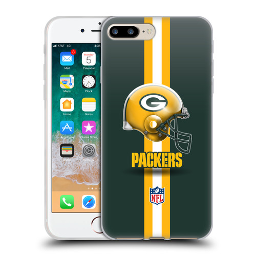 NFL Green Bay Packers Logo Helmet Soft Gel Case for Apple iPhone 7 Plus / iPhone 8 Plus