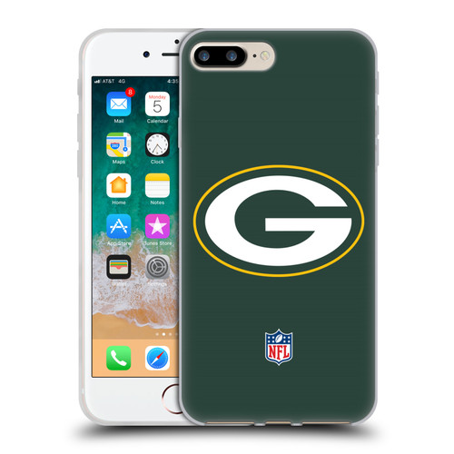 NFL Green Bay Packers Logo Plain Soft Gel Case for Apple iPhone 7 Plus / iPhone 8 Plus & MagSafe