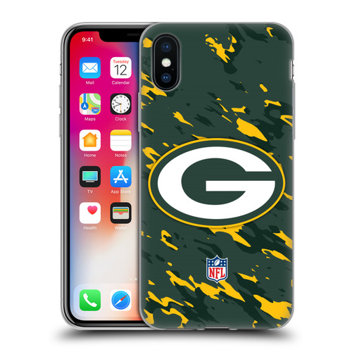 NFL Green Bay Packers Logo Camou Soft Gel Case for Apple iPhone X / iPhone XS