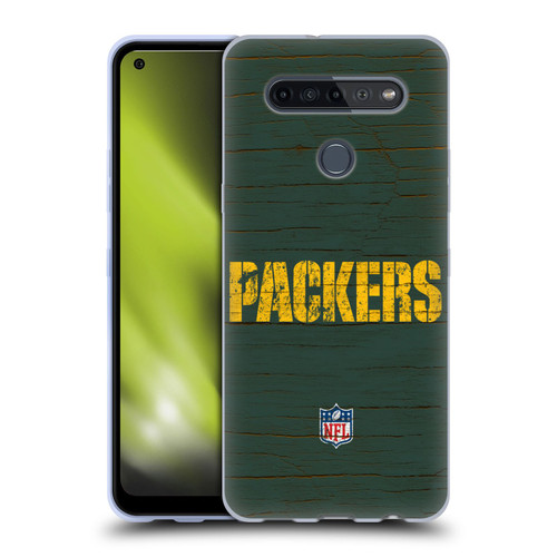 NFL Green Bay Packers Logo Distressed Look Soft Gel Case for LG K51S