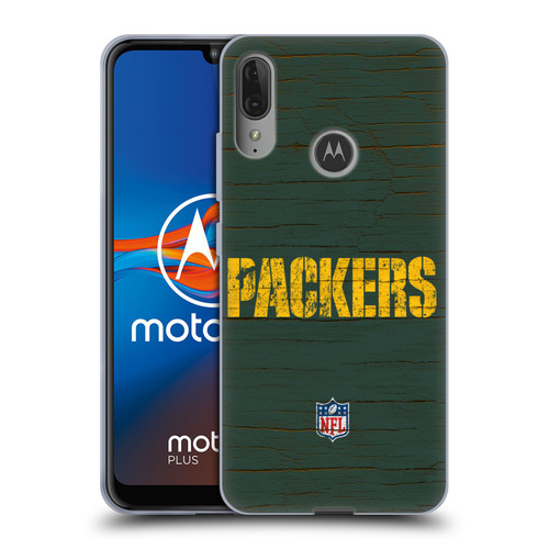 NFL Green Bay Packers Logo Distressed Look Soft Gel Case for Motorola Moto E6 Plus