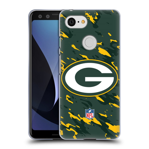NFL Green Bay Packers Logo Camou Soft Gel Case for Google Pixel 3