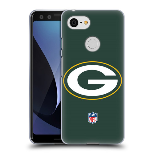 NFL Green Bay Packers Logo Plain Soft Gel Case for Google Pixel 3