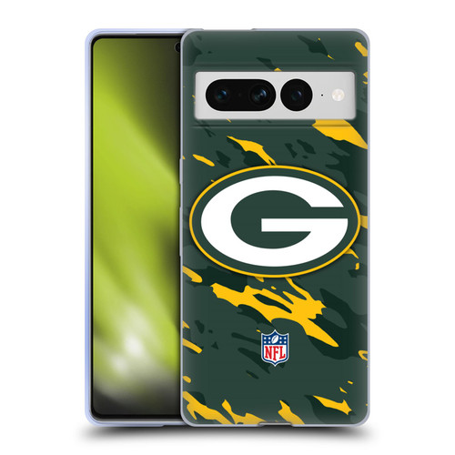 NFL Green Bay Packers Logo Camou Soft Gel Case for Google Pixel 7 Pro