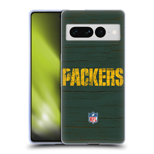 NFL Green Bay Packers Logo Distressed Look Soft Gel Case for Google Pixel 7 Pro