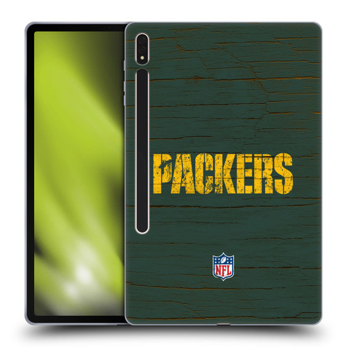 NFL Green Bay Packers Logo Distressed Look Soft Gel Case for Samsung Galaxy Tab S8 Plus