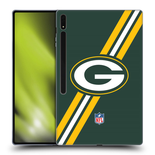 NFL Green Bay Packers Logo Stripes Soft Gel Case for Samsung Galaxy Tab S8 Ultra