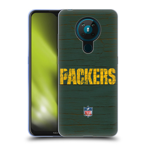 NFL Green Bay Packers Logo Distressed Look Soft Gel Case for Nokia 5.3