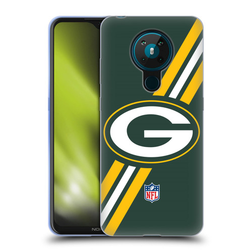 NFL Green Bay Packers Logo Stripes Soft Gel Case for Nokia 5.3