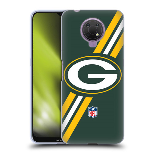 NFL Green Bay Packers Logo Stripes Soft Gel Case for Nokia G10