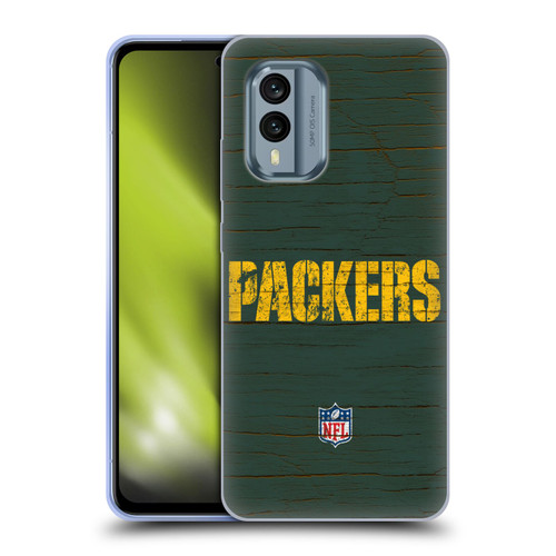 NFL Green Bay Packers Logo Distressed Look Soft Gel Case for Nokia X30