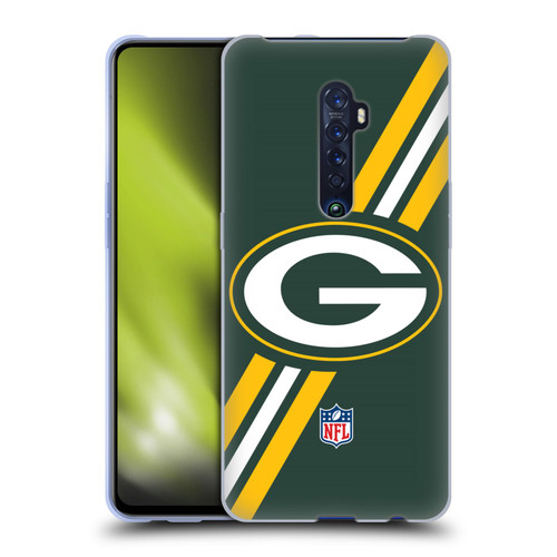NFL Green Bay Packers Logo Stripes Soft Gel Case for OPPO Reno 2