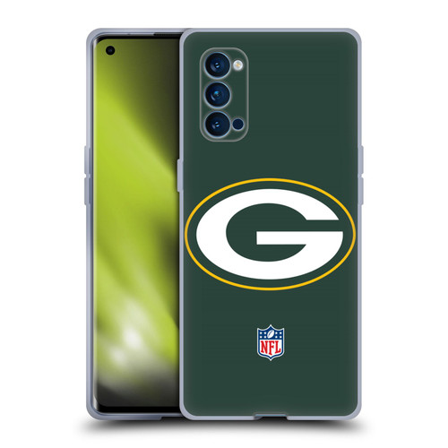 NFL Green Bay Packers Logo Plain Soft Gel Case for OPPO Reno 4 Pro 5G