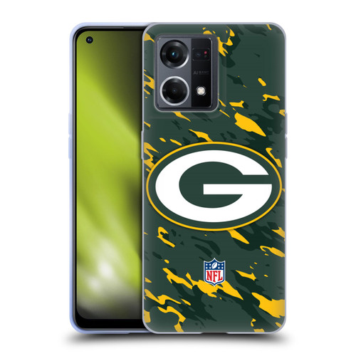 NFL Green Bay Packers Logo Camou Soft Gel Case for OPPO Reno8 4G